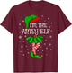 Matching Family Group I'm The Artsy Elf Christmas T-Shirt - T-Shirt | Maroon