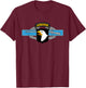 101st Airborne Patch - Combat Infantryman Badge (CIB) T-Shirt - T-Shirt | Maroon