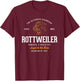 Vintage Styled Retro Rottweiler T-Shirt - T-Shirt | Maroon