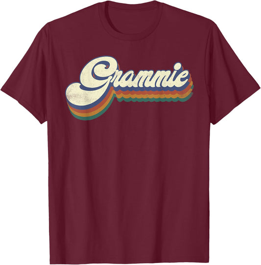 Grammie Gifts For Grandma Retro Vintage Mother's Day Grammie T-Shirt - T-Shirt | Maroon