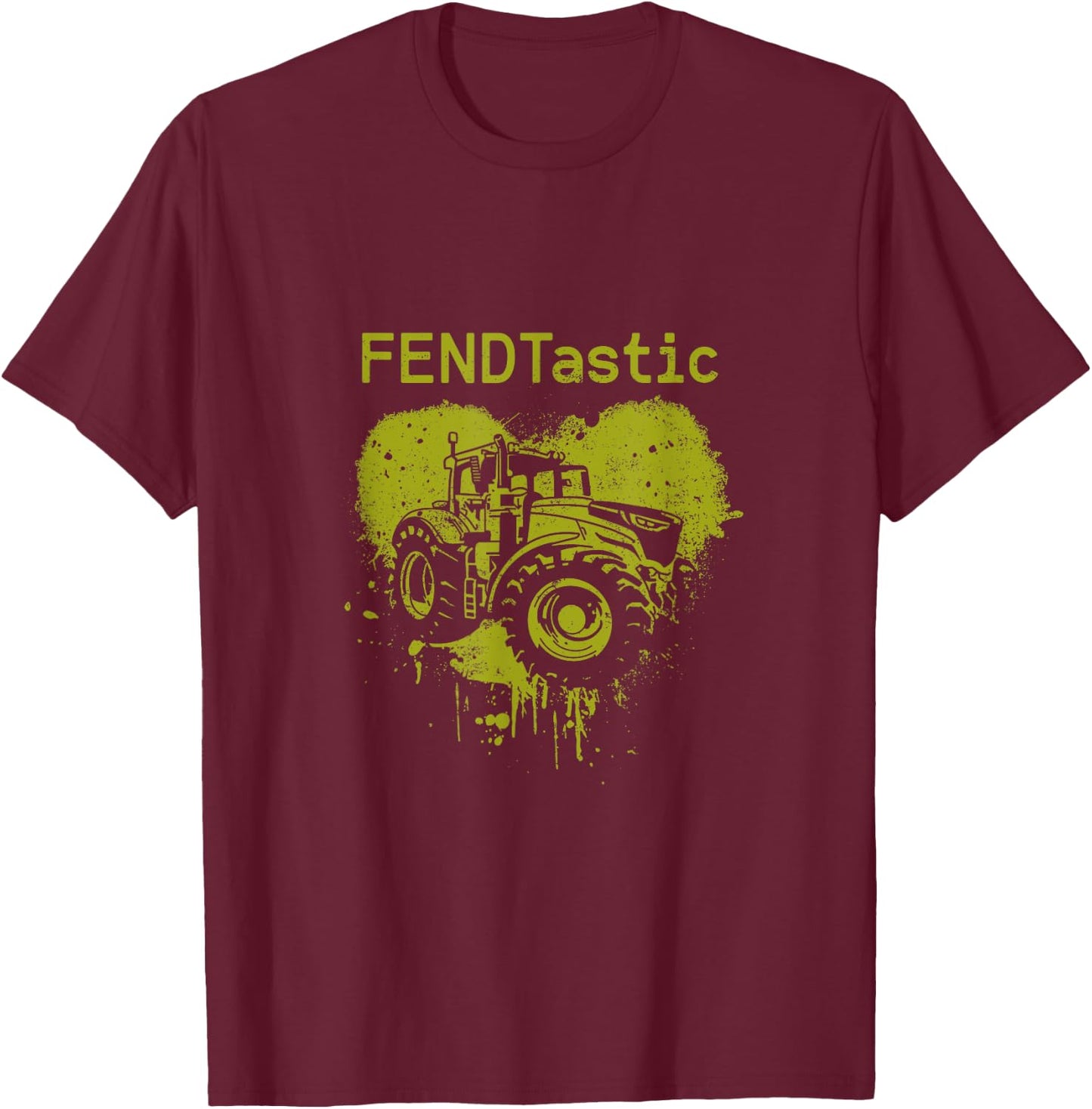 FENDTastic Farmer Tractor Farm T-Shirt - T-Shirt | Maroon
