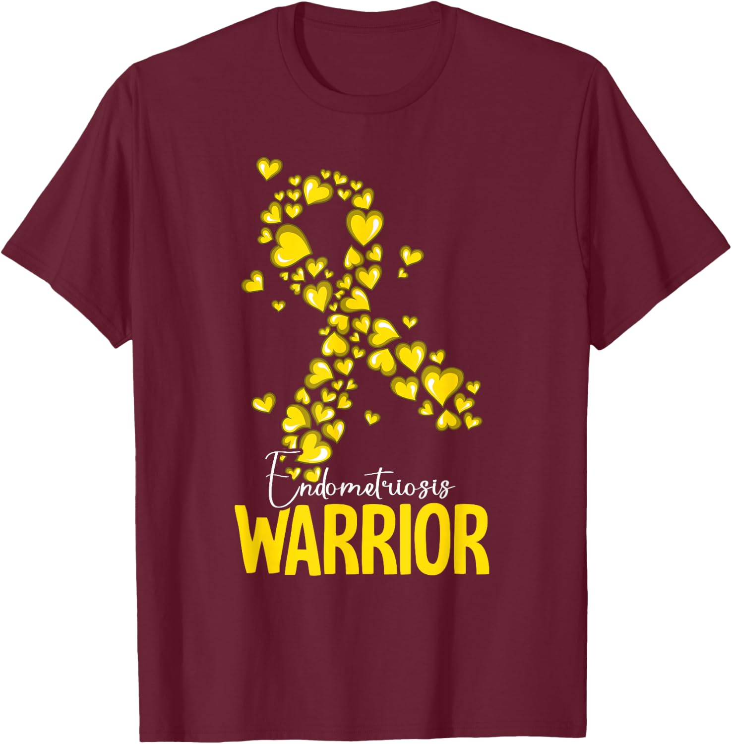 Warrior Endometriosis Awareness T-Shirt - T-Shirt | Maroon