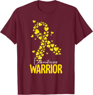 Warrior Endometriosis Awareness T-Shirt - T-Shirt | Maroon