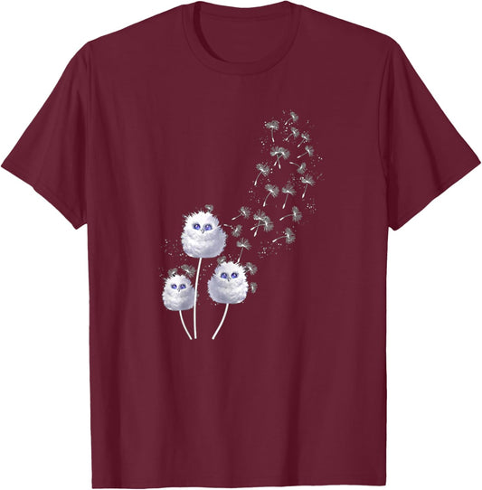 Funny dandelion owls women men motivational T-Shirt - T-Shirt | Maroon