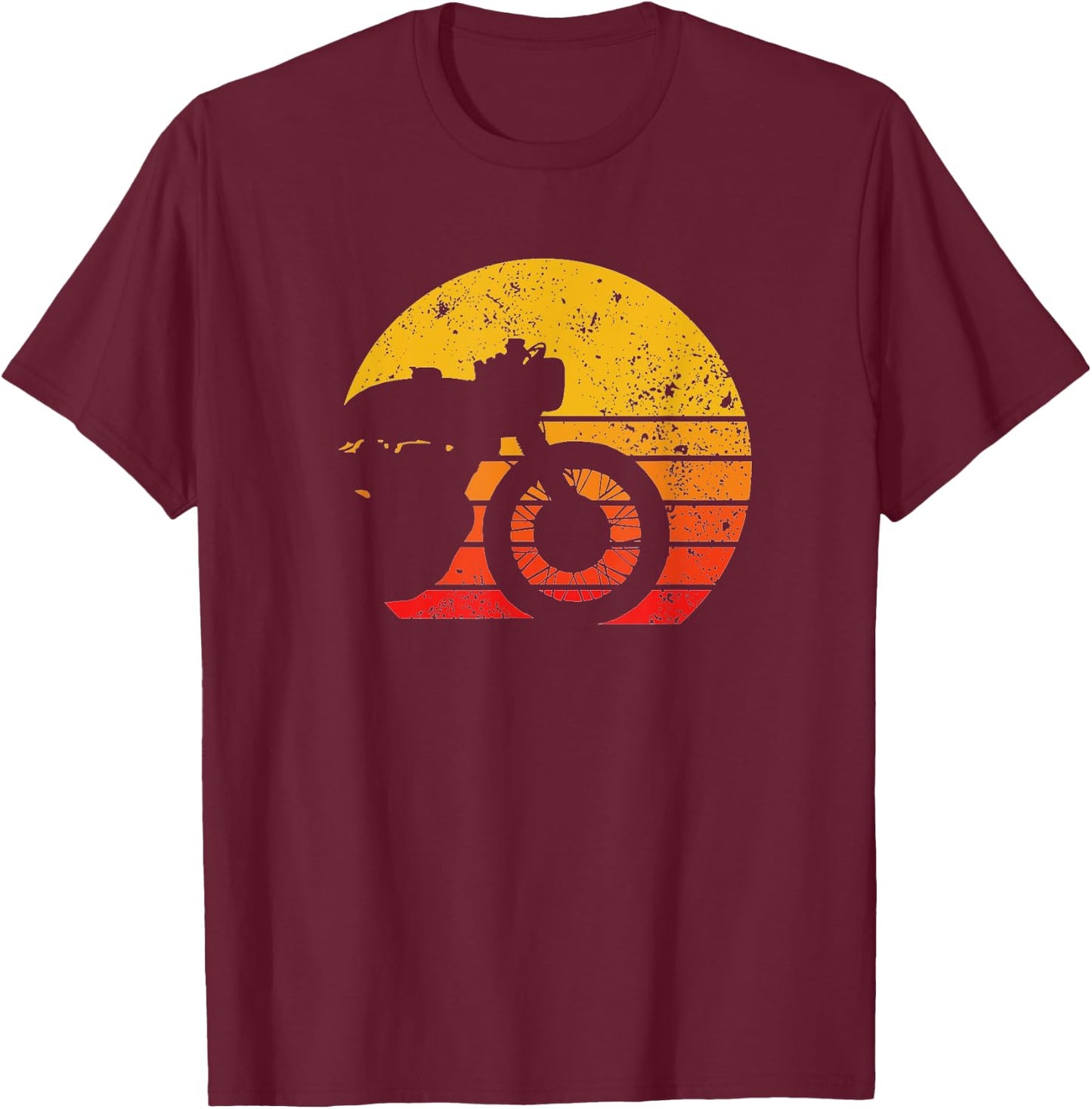 Motorcycle Shirt Cool Vintage Retro Cafe Racer Fan T-Shirt - T-Shirt | Maroon