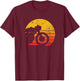 Motorcycle Shirt Cool Vintage Retro Cafe Racer Fan T-Shirt - T-Shirt | Maroon