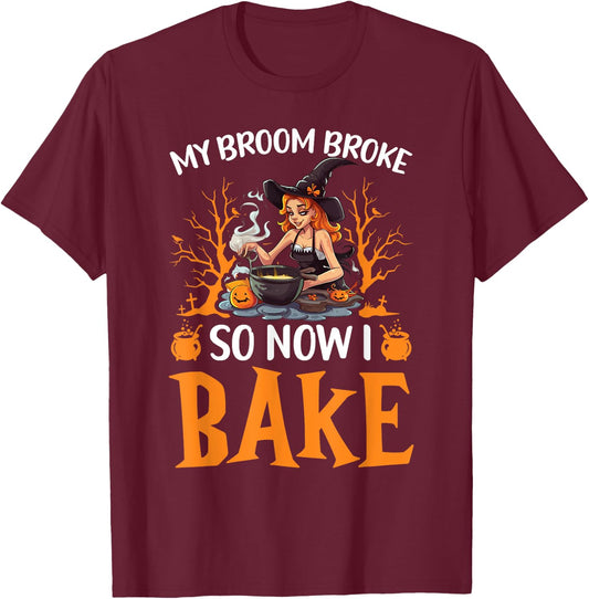 Baking Halloween Trick Or Treat Baker Cupcake Bakery T-Shirt - T-Shirt | Maroon