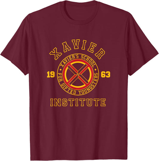 Marvel X-Men Xavier's School for Gifted Youngsters School V2 T-Shirt - T-Shirt | Maroon