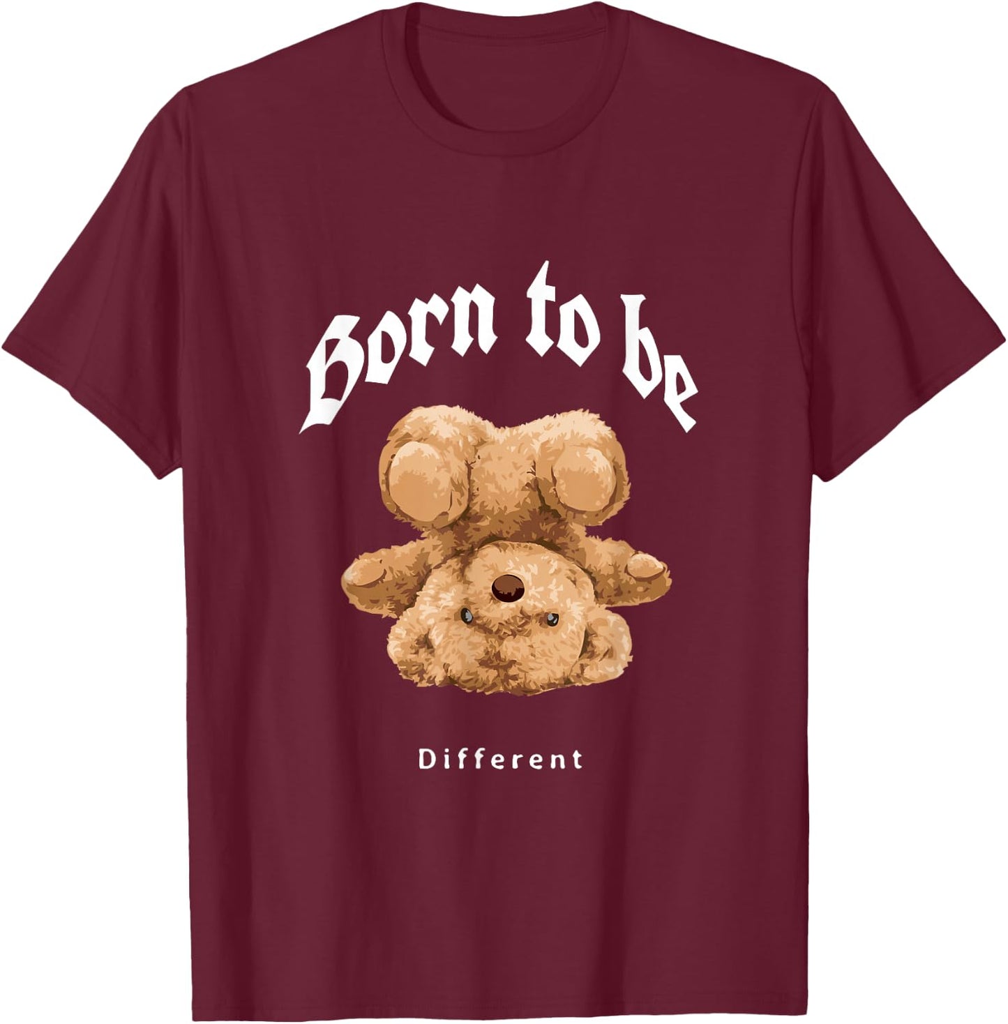 Born To Be Different Illustration Novelty Graphic Designs T-Shirt - T-Shirt | Maroon