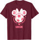 Disney Minnie Mouse Sports Soccer Team Minnie 28 Football T-Shirt - T-Shirt | Maroon