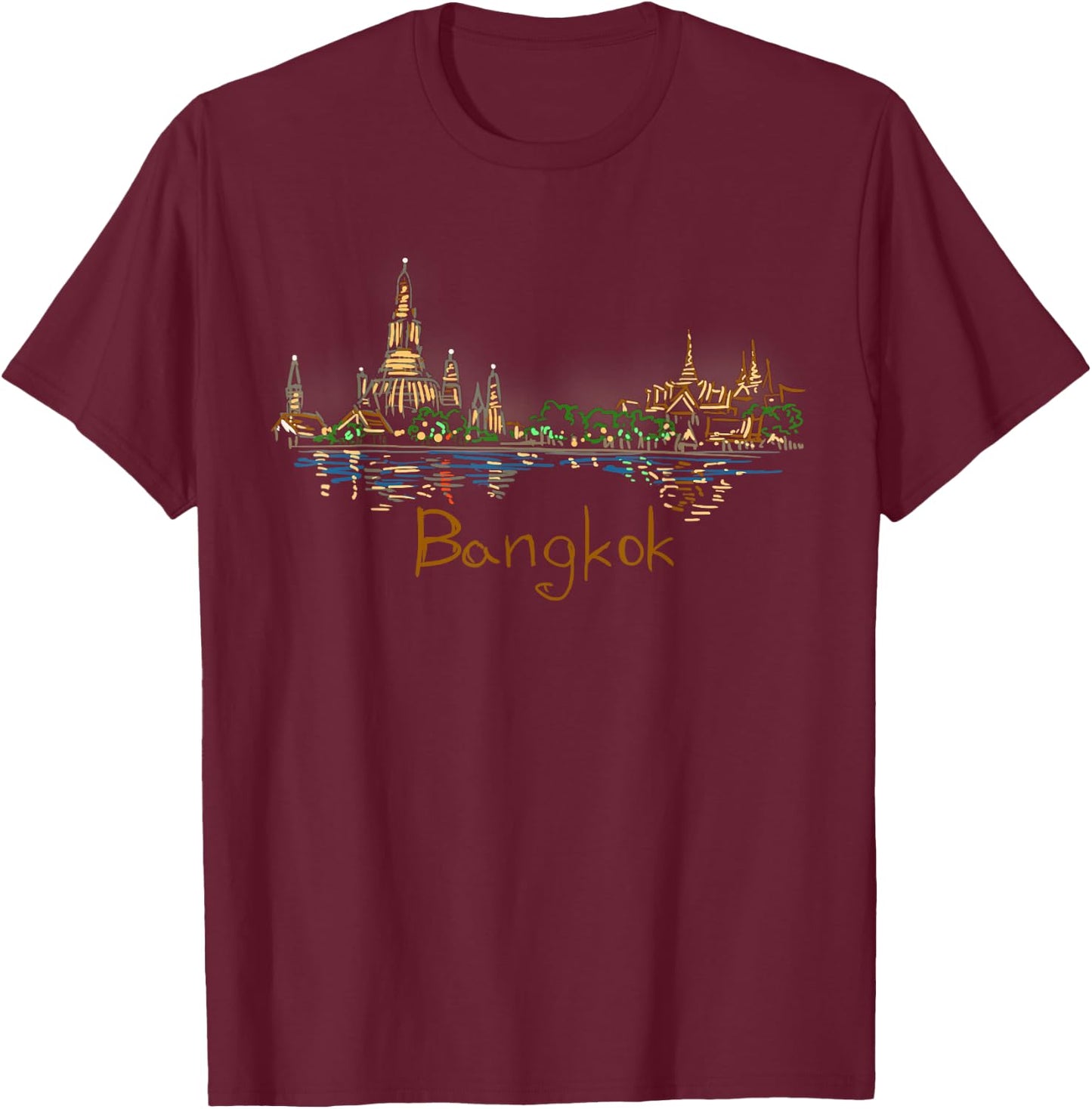 Bangkok City Thailand souvenir gift women T-Shirt - T-Shirt | Maroon