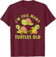 Kids 3 Year Old Boy Sea Turtles Old 3rd Birthday Kids T-Shirt - T-Shirt | Maroon