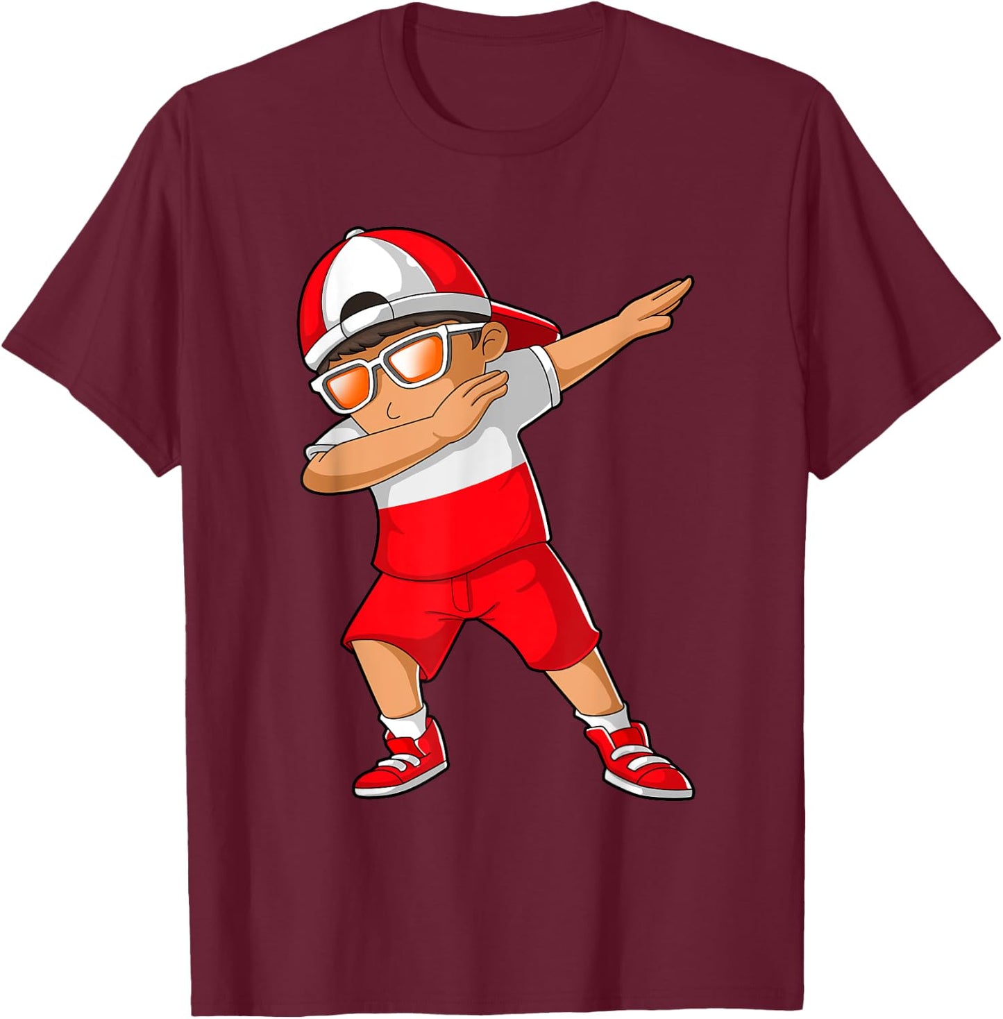 Polish Boy Poland Kid Patriotism Roots Heritage T-Shirt - T-Shirt | Maroon