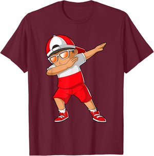 Polish Boy Poland Kid Patriotism Roots Heritage T-Shirt - T-Shirt | Maroon