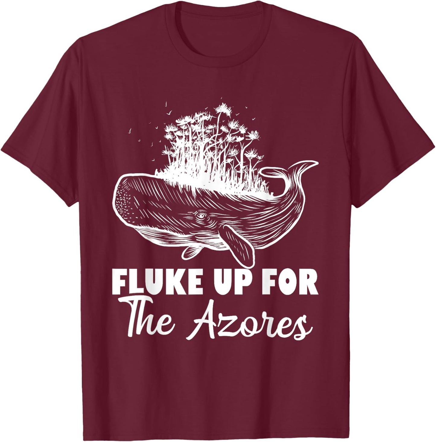 Azores Summer Vacation Whale Watching Beach Vacay T-Shirt - T-Shirt | Maroon