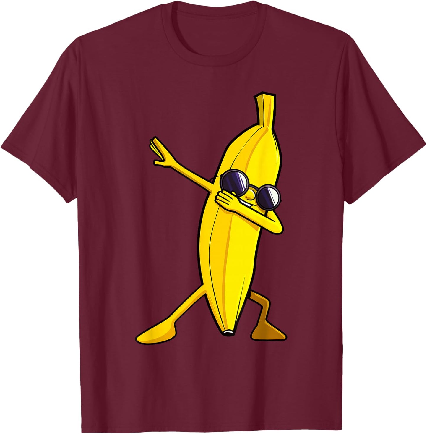 Dabbing Banana Hawaiian Tropical Fruit Lover Men Women Kids T-Shirt - T-Shirt | Maroon