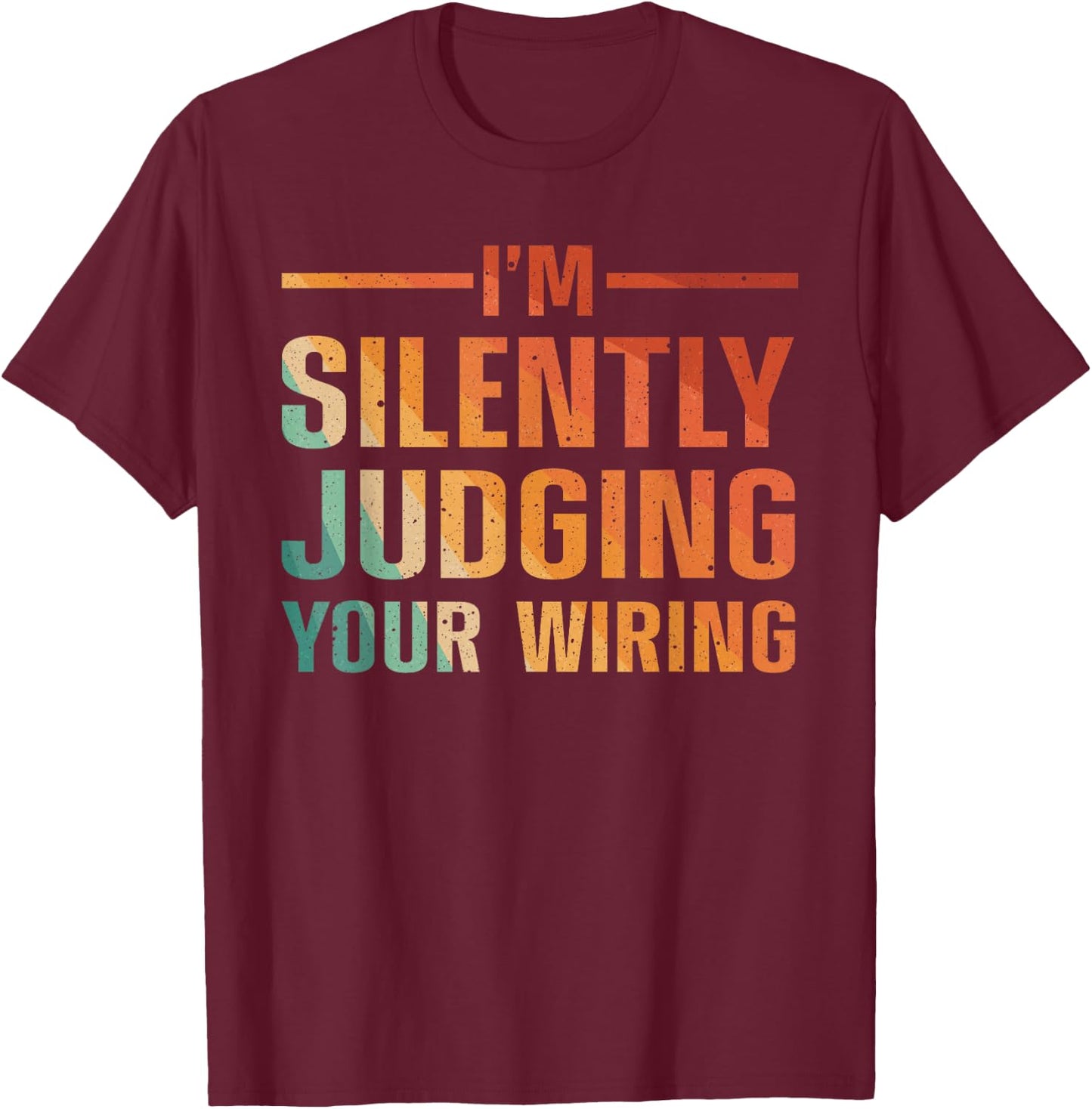 Cool Electrician Art Men Women Electric Engineer Electrician T-Shirt - T-Shirt | Maroon