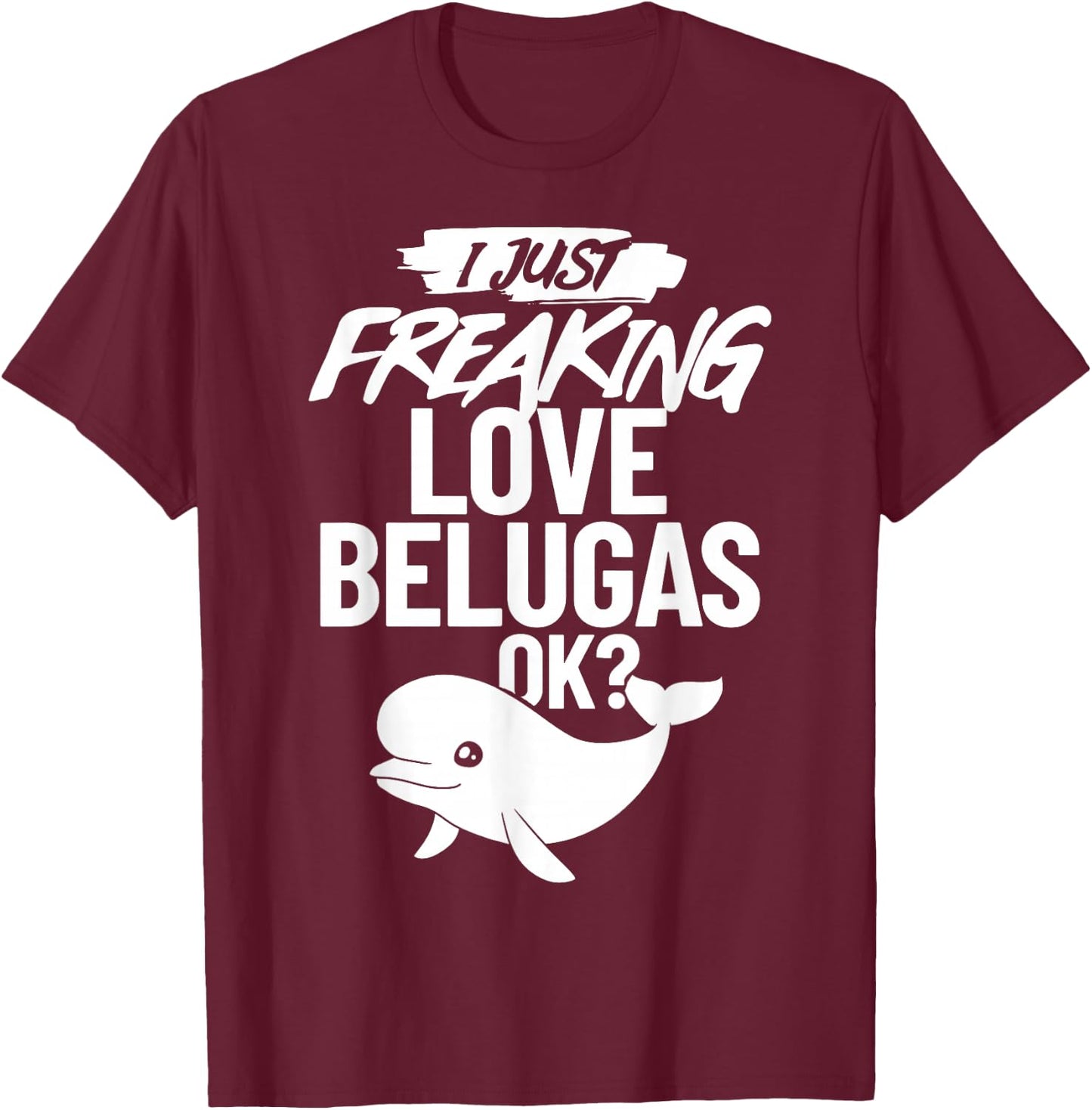 Beluga Whale Baby Animal T-Shirt - T-Shirt | Maroon
