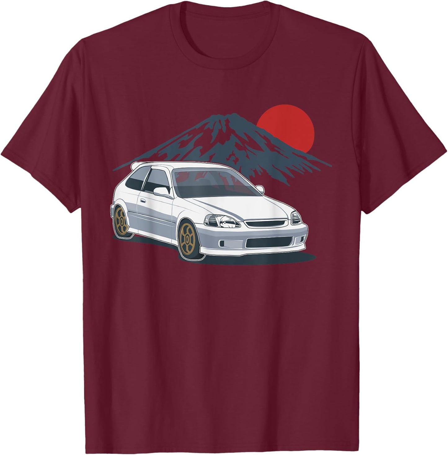 JDM Japan Motorsport tuning car 90s T-Shirt - T-Shirt | Maroon