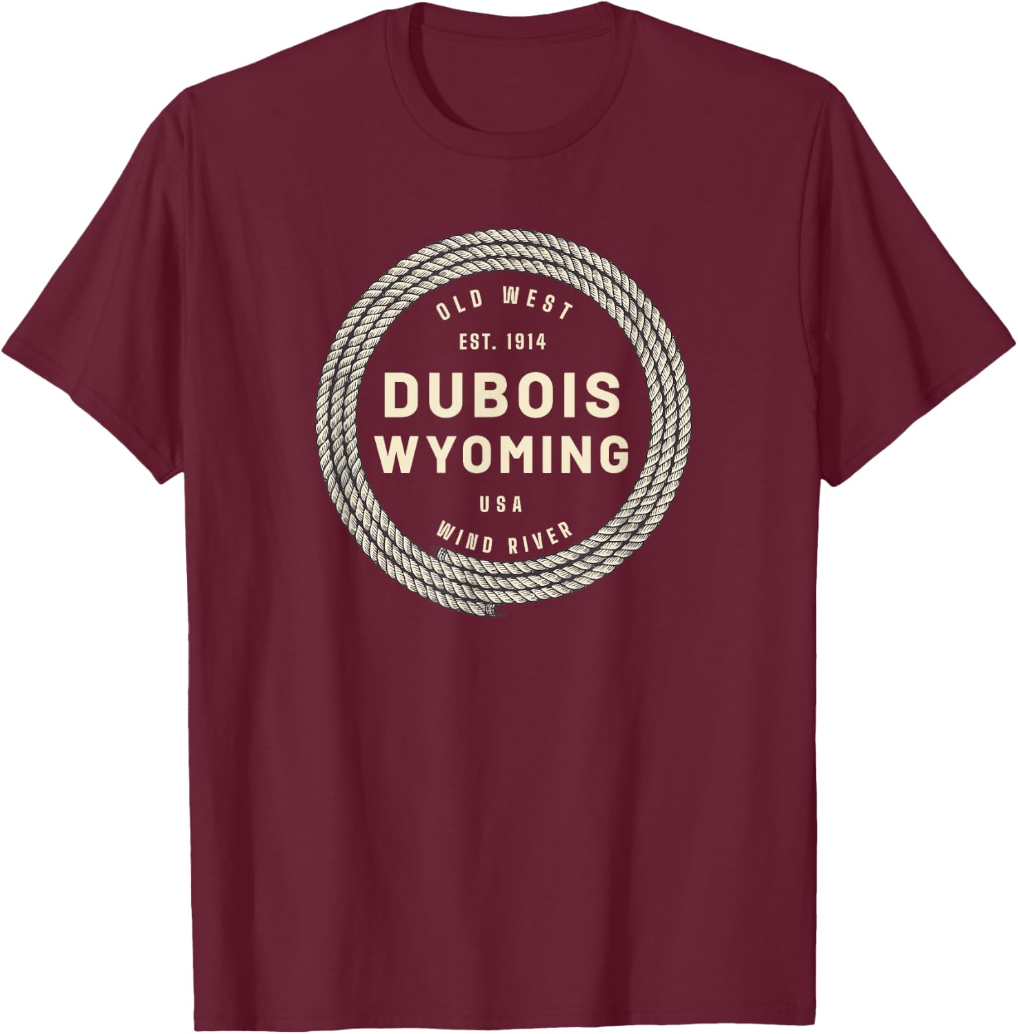 Dubois Wyoming Souvenir WY T-Shirt - T-Shirt | Maroon