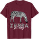 Wildlife Animal Lover Zookeeper Zebra King Zebra Stripe T-Shirt - T-Shirt | Maroon