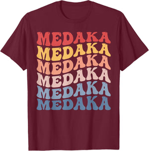 Medaka Groovy Retro Fish T-Shirt - T-Shirt | Maroon