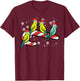 Christmas Parrots Birds Candy Cane Cute Xmas Men Women Kids T-Shirt - T-Shirt | Maroon