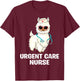 Funny Urgent Care Nurse Practitioner Llama ICU Nurse Llama T-Shirt - T-Shirt | Maroon