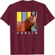 Curlin Horse, Horse Racing Shirt, Del Mar, Santa Anita Shirt T-Shirt - T-Shirt | Maroon