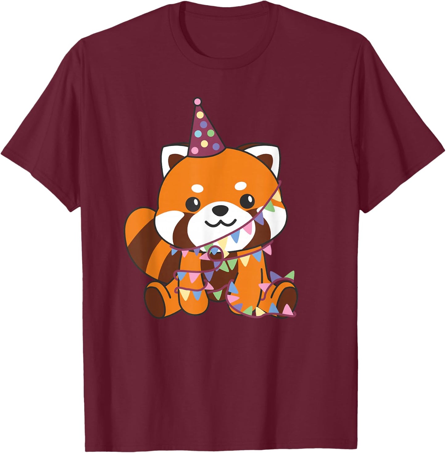 Red Panda Birthday for Children a Birthday Red Panda T-Shirt - T-Shirt | Maroon