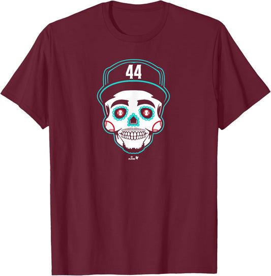 Julio Rodriguez - Sugar Skull - Seattle Baseball T-Shirt - T-Shirt | Maroon