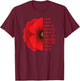 Veterans Day USA Memorial Lest We Forget Red Poppy Flower T-Shirt - T-Shirt | Maroon