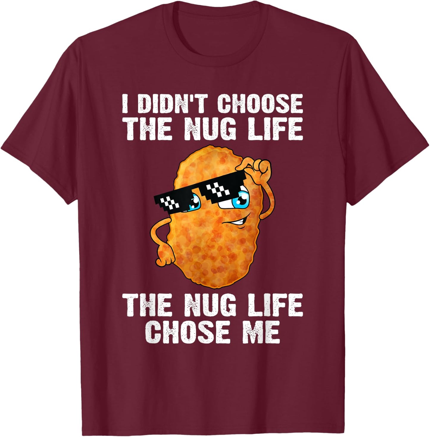 Cool Chicken Nugget Women Kids Chicken Lover Nuggets T-Shirt - T-Shirt | Maroon