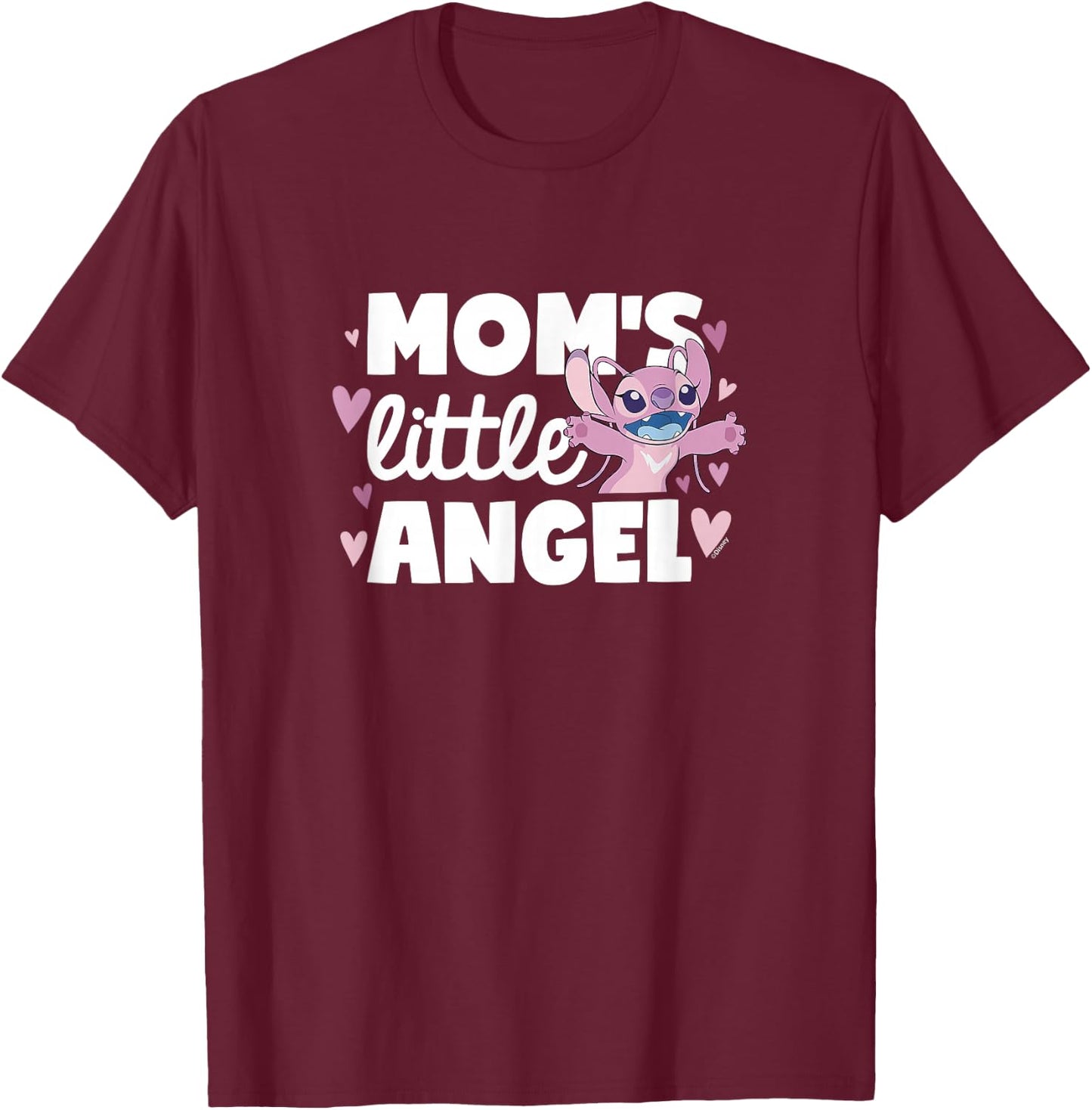 Lilo & Stitch - Mom's Little Angel T-Shirt - T-Shirt | Maroon