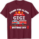 Sound The Alarm Gigi Birthday Boy Fire Truck Lover Fireman T-Shirt - T-Shirt | Maroon
