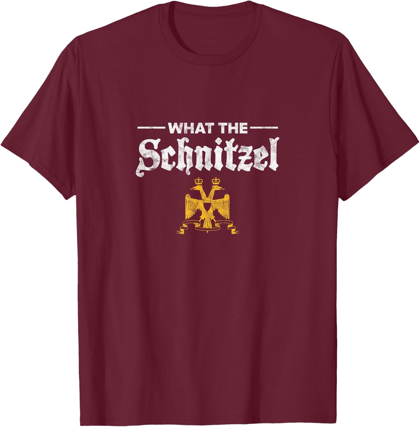 Oktoberfest What The Schnitzel German Beer Drinking T-Shirt - T-Shirt | Maroon
