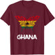 Ghana Butterfly Gothic Ghana Flag Ghanese Pride Africa T-Shirt - T-Shirt | Maroon