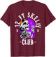 12 FT Skelly Club - Halloween 12 Foot Skeleton T-Shirt - T-Shirt | Maroon