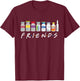 Nurse Friends ICU CRNA Medical Critical Care PICU RN ER T-Shirt - T-Shirt | Maroon