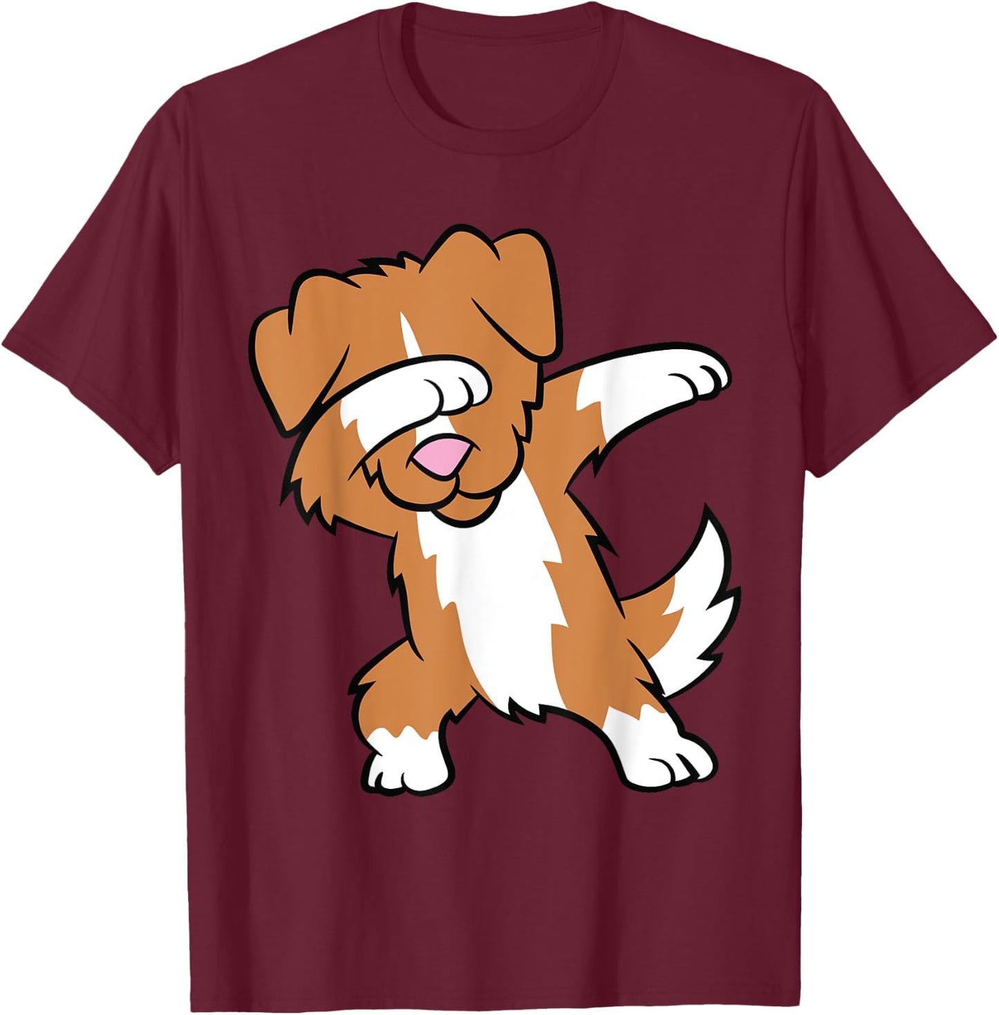 Cute Dabbing Nova Scotia Duck Tolling Retriever T-Shirt - T-Shirt | Maroon