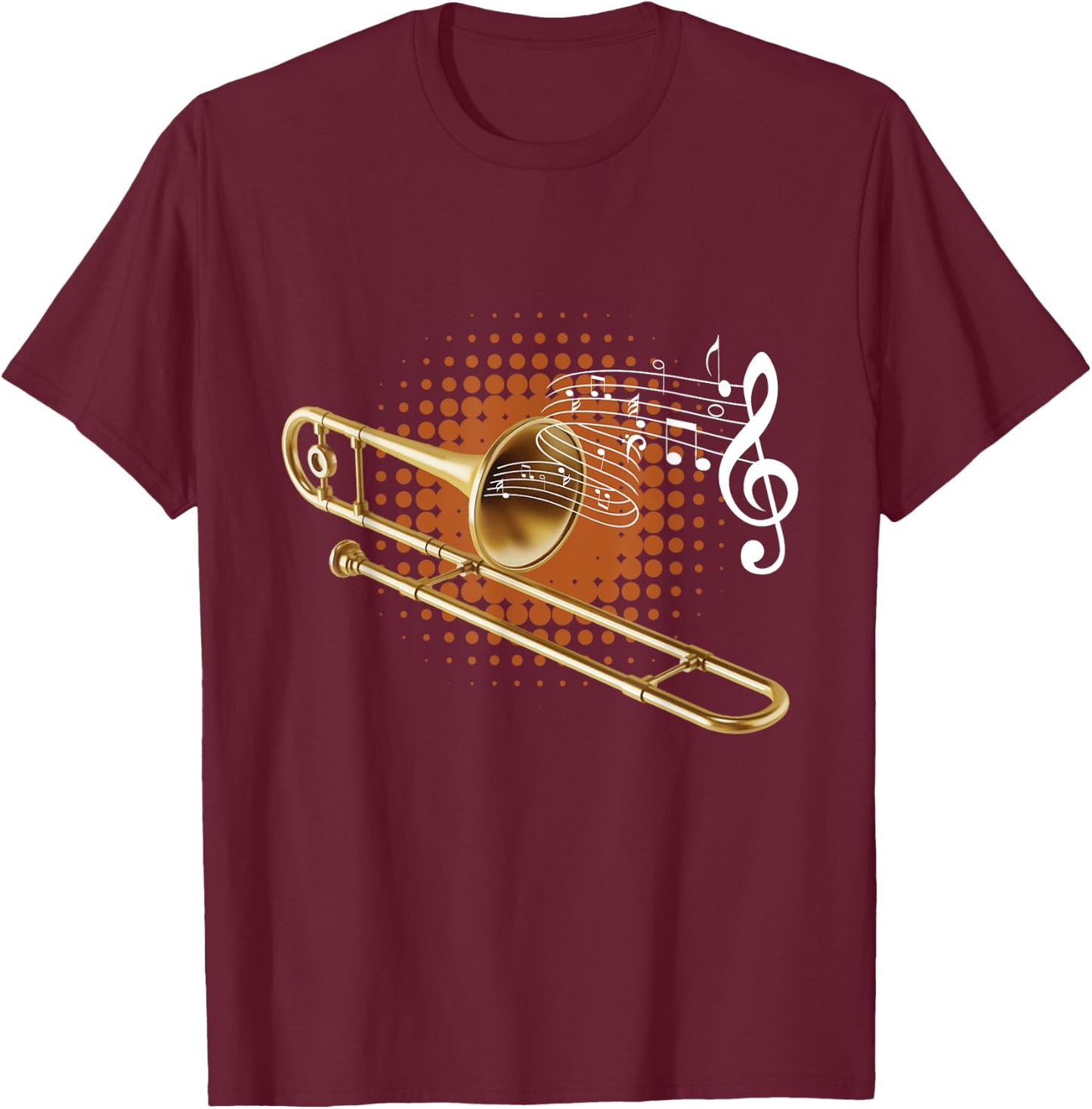 Musical Trombone - Trombonist Marching Band Player T-Shirt - T-Shirt | Maroon