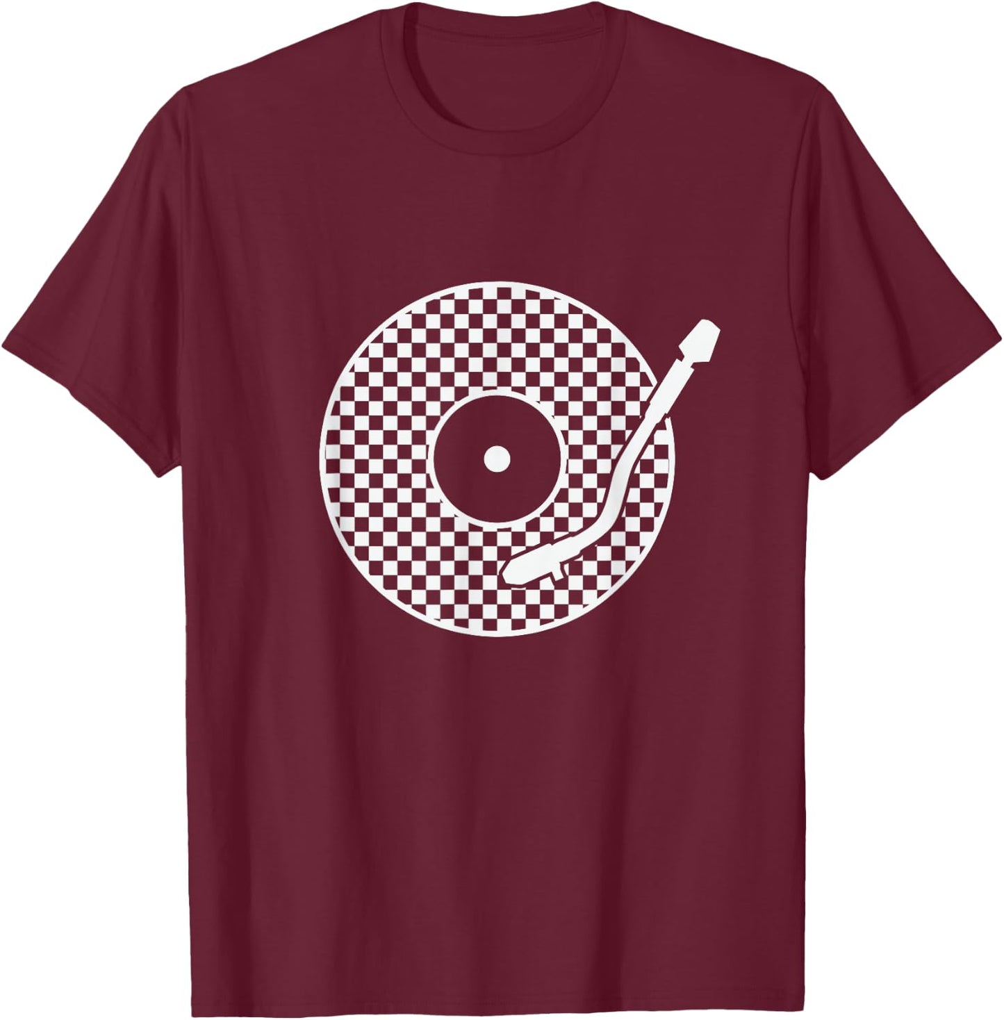 Ska Vinyl Record Jazz Music T-Shirt - T-Shirt | Maroon