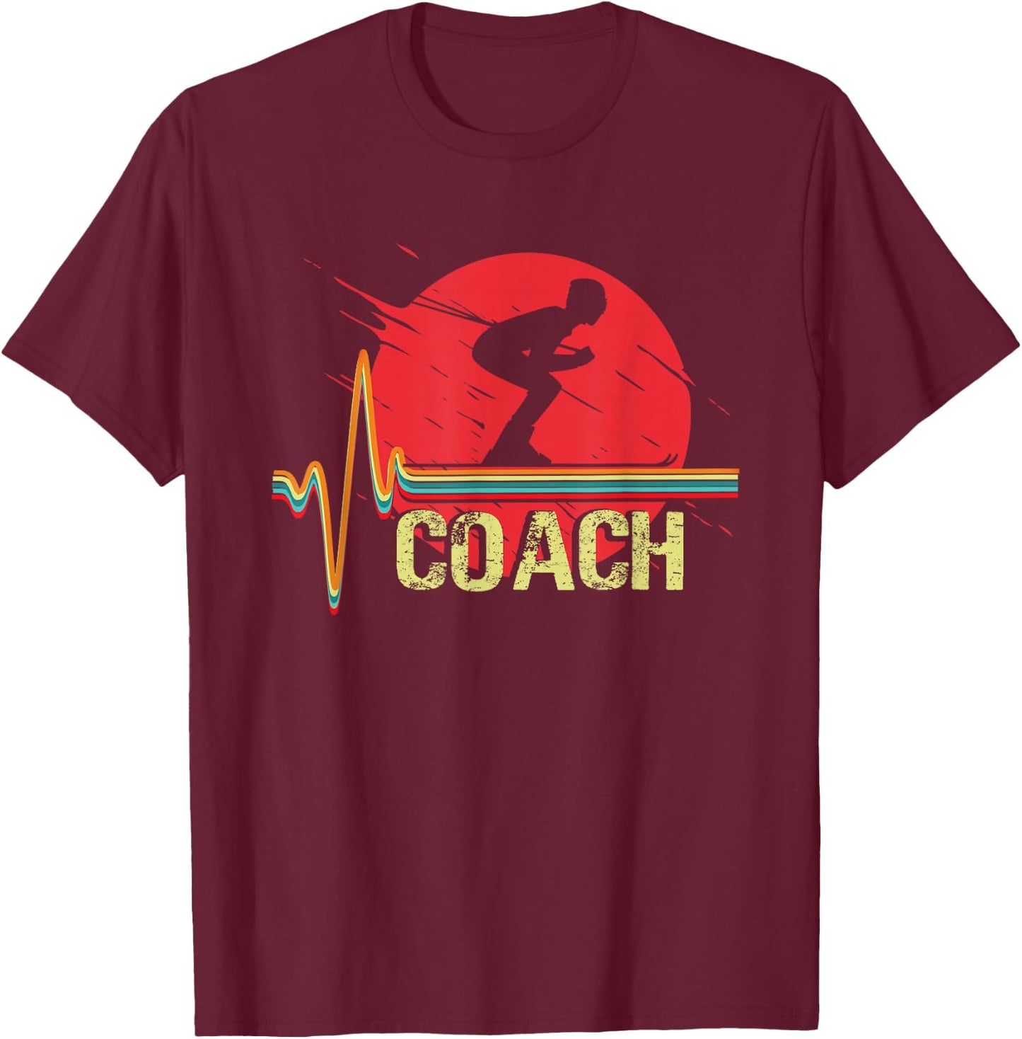 Ski Coach | Winter Sports Mountains | Skiing Skier T-Shirt - T-Shirt | Maroon