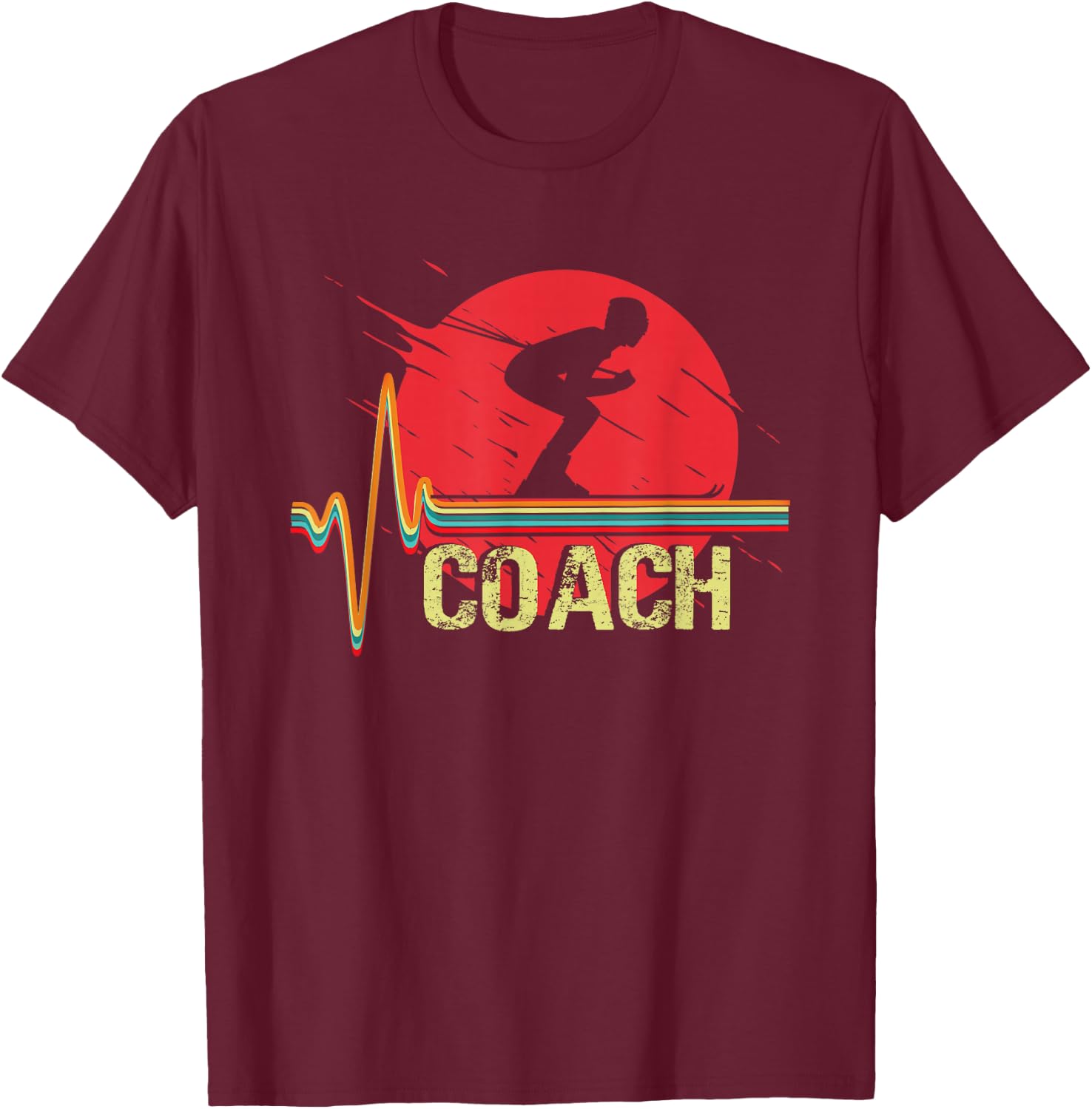 Ski Coach | Winter Sports Mountains | Skiing Skier T-Shirt - T-Shirt | Maroon