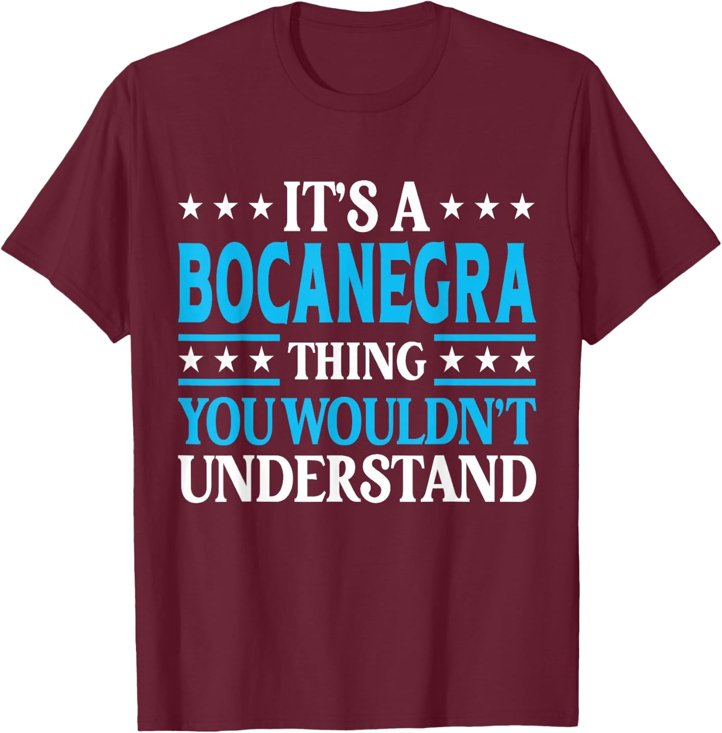 It's A Bocanegra Thing Surname Family Last Name Bocanegra T-Shirt - T-Shirt | Maroon