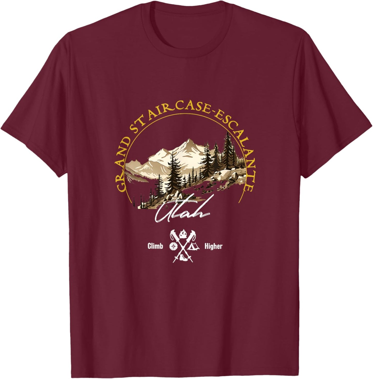 Grand Staircase-Escalante Retro Vintage Apparel - Souvenir T-Shirt - T-Shirt | Maroon
