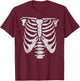 Skeleton Rib Cage Easy Halloween Costume Ribcage Skull T-Shirt - T-Shirt | Maroon