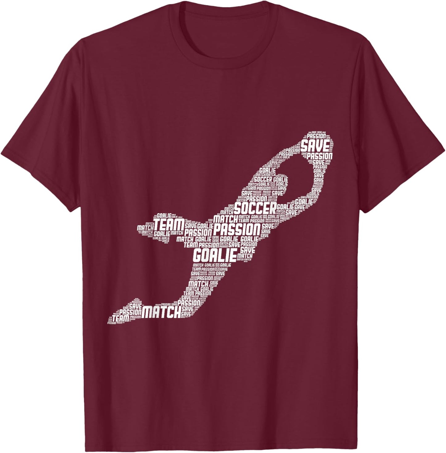 Soccer Goalie Goalkeeper Men Kids Boys Youth T-Shirt - T-Shirt | Maroon
