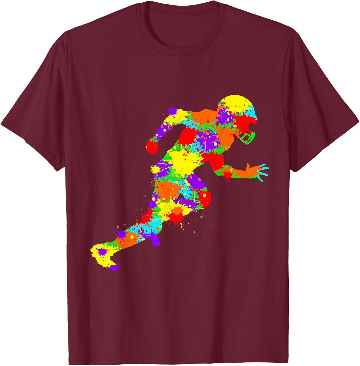 American Football Children's Boys Men T-Shirt - T-Shirt | Maroon