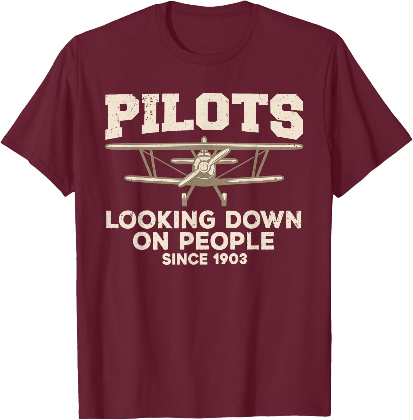 Cool Pilot Women Aircraft Pilot Airplane Flying T-Shirt - T-Shirt | Maroon